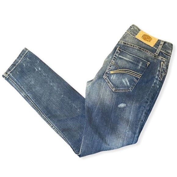 Vintage A.B.S.by Allen Schwartz Womens Blue Stretchy Straight Jeans Size 31 - Picture 2 of 12